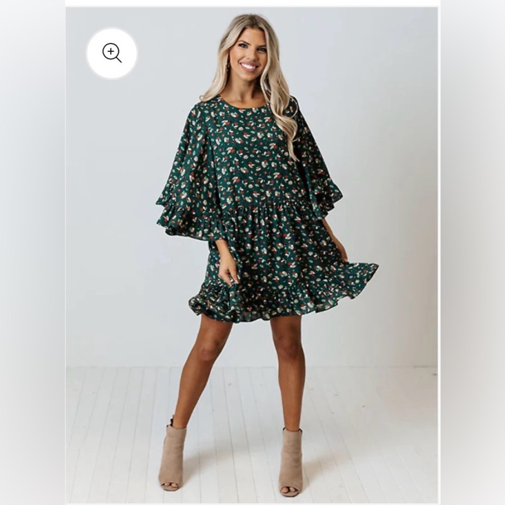 Meritt Floral Green Dress
